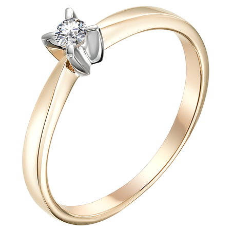 Кольцо, золото, бриллиант, 3086-110